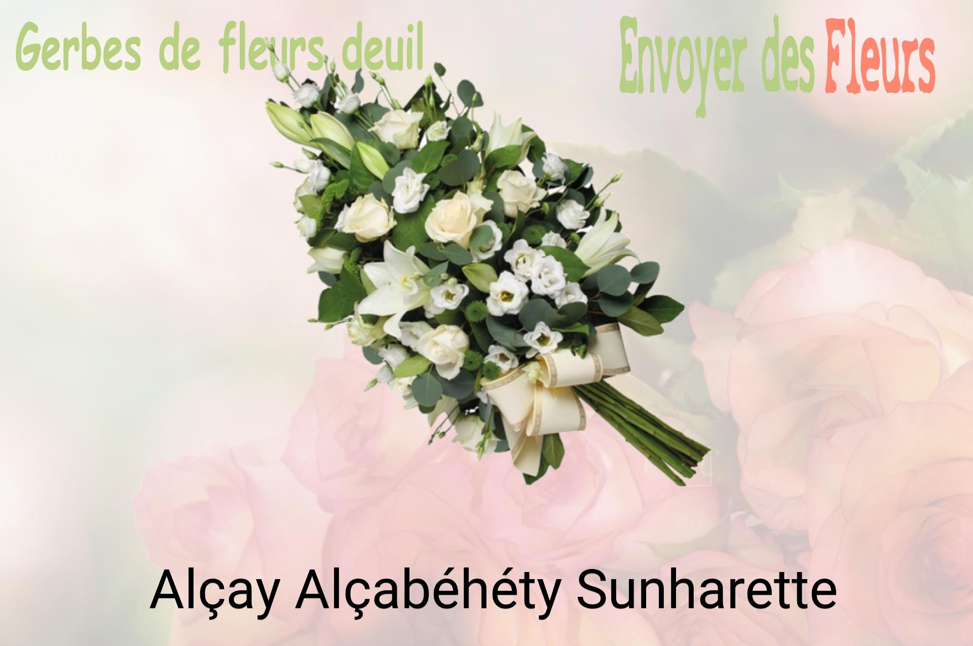 Gerbe de fleurs de deuil livrée à Alçay-Alçabéhéty-Sunharette